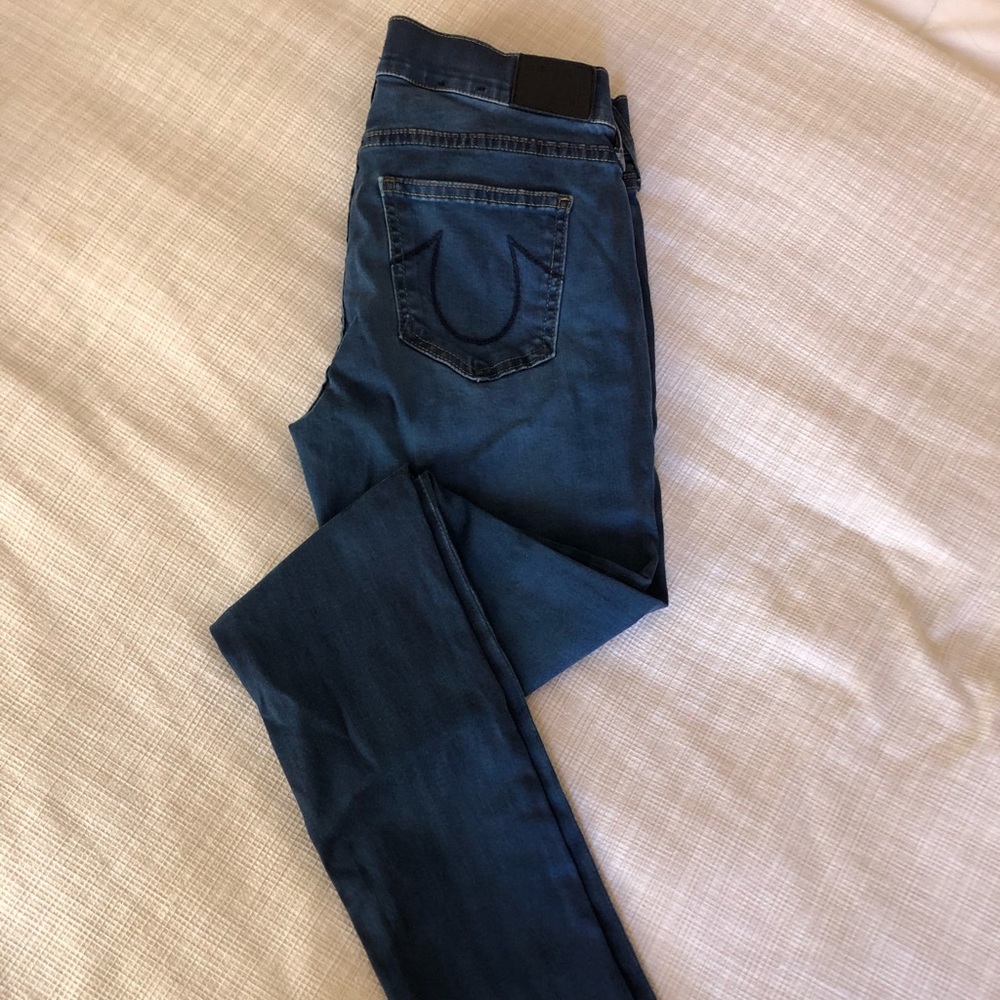 True Religion Casey Blue skinny jeans.